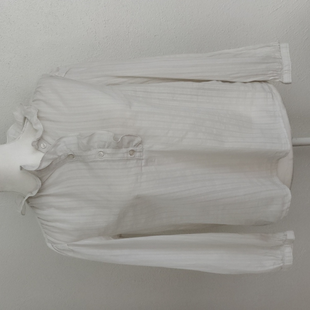 Chic White Blouse with Ruffles
